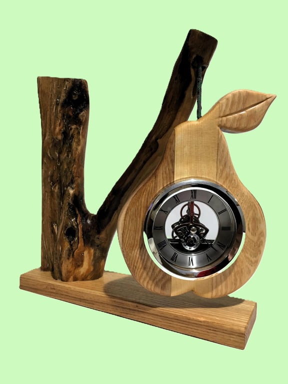 Pear shaped Skeleton Clock, interactive-SKU Clox21