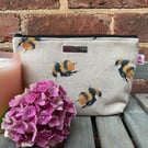 Bee Pattern Zip Pouch