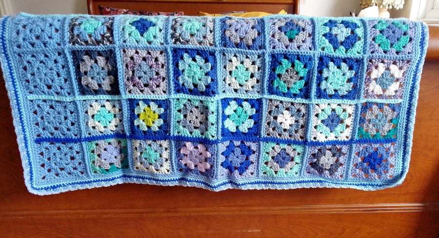 Handmade crochet baby and toddler blanket