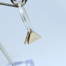 Recycled Cymbal Bronze Triangle Earrings (ERBRDGTR1)- UK Free Post
