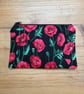 Poppy Print Quilted Fabric Organiser Pouch