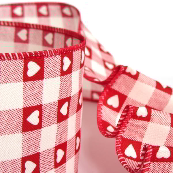 Wired Ribbon with Hearts