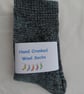 Hand-cranked Knitted Ribbed Wool Socks Size 4 to 5 - Image 5