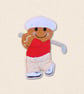 Swinging Golfer Gingerbread Character - Embroidered Sport Decoration