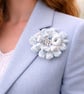Handmade Felted Wool Flower Brooch - Image 6