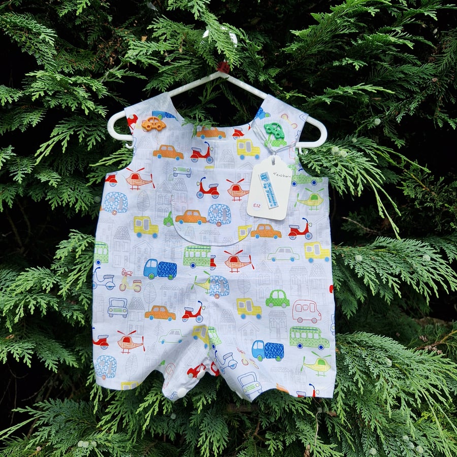 Age: Newborn - Cars, buses and Helicopter Rompers