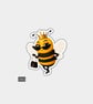 Funny Novelty Vinyl Sticker - Cute Bee With Crown