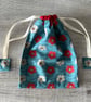  Floral Drawstring Bag Cotton Reusable Gift Bag FREE POSTAGE - Image 4