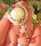 Spring Summer Floral Beaded Hat Brooch - Image 3