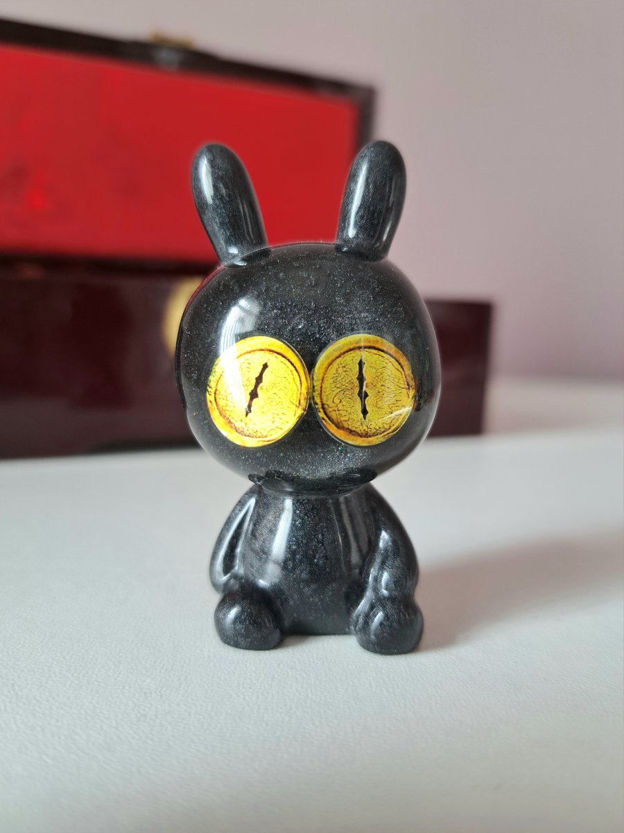 Creepy Cute Black Rabbit