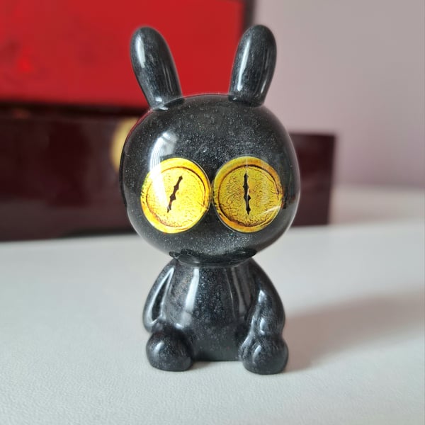 Creepy Cute Black Rabbit