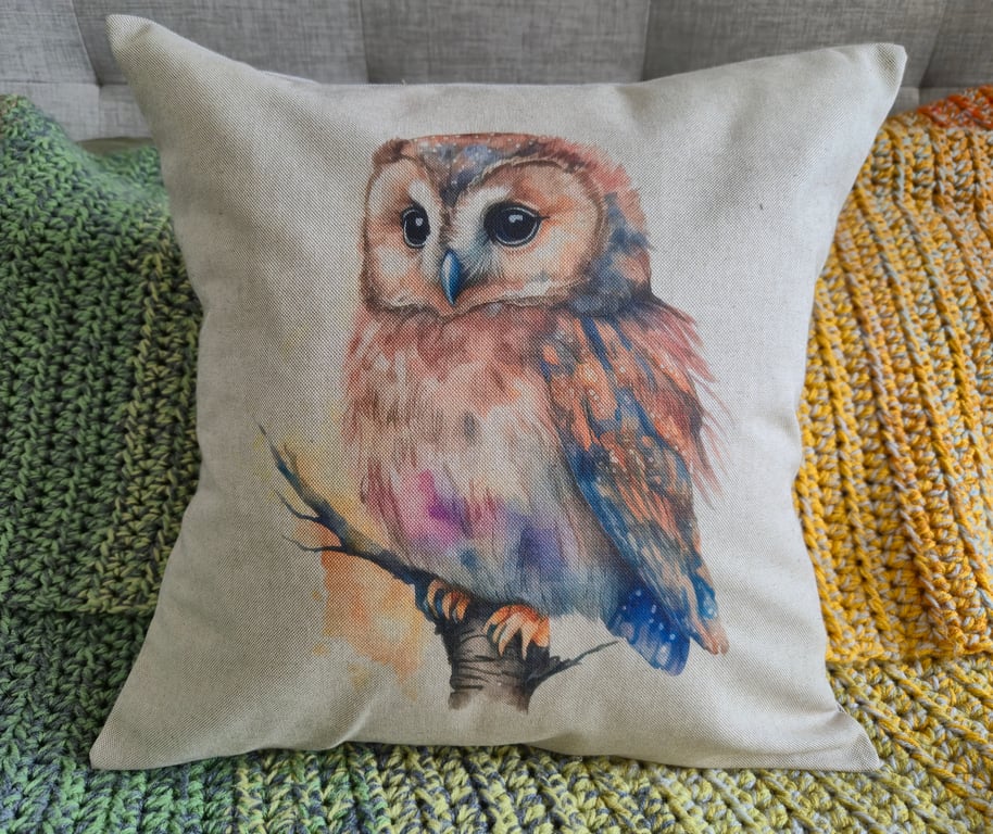 Owl Cushion - Option 3 (6 Designs Available)