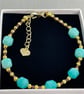 Amazonite & Garnet gold filled adjustable bracelet, 6.5 or 7.5 inch - Image 10