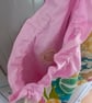 Large Lined Drawstring Bag in Reclaimed Fabrics – One-of-a-Kind Design - Image 3
