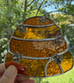 Stained Glass Beehive Suncatcher - Handmade Window Decoration - Mini Bee Cluster - Image 2