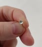 Tiny Round Hammered Recycled Sterling Silver Stud Earrings - Image 3