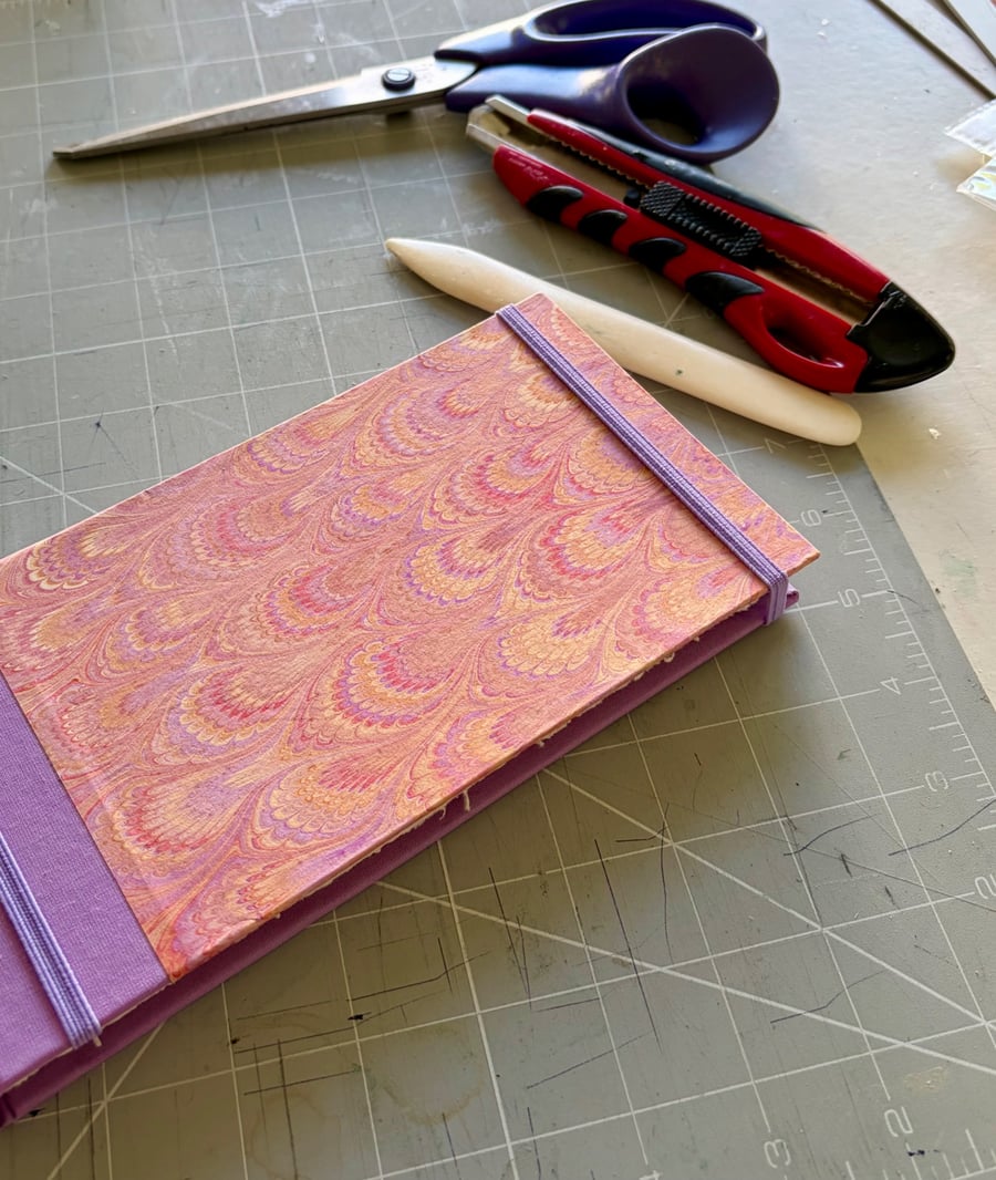 HANDMADE SLIMLINE MARBLED WATERCOLOUR SKETCHBOOK