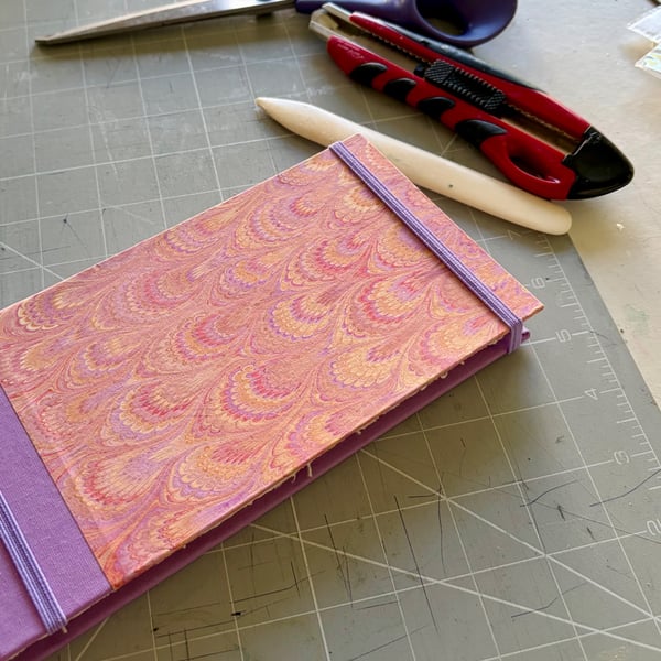 HANDMADE SLIMLINE MARBLED WATERCOLOUR SKETCHBOOK