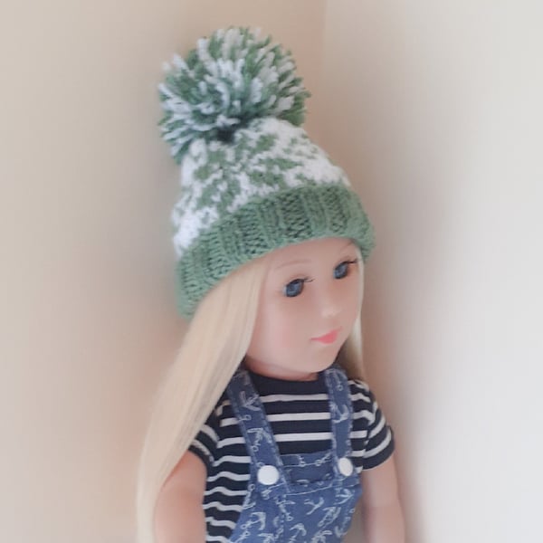 KNITTING PATTERN PDF Festive Beanie for Doll