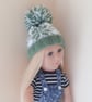 KNITTING PATTERN PDF Festive Beanie for Doll - Image 1