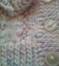 Pink with Multi-Coloured Flecks 22 inch round neck Cardigan - Image 4
