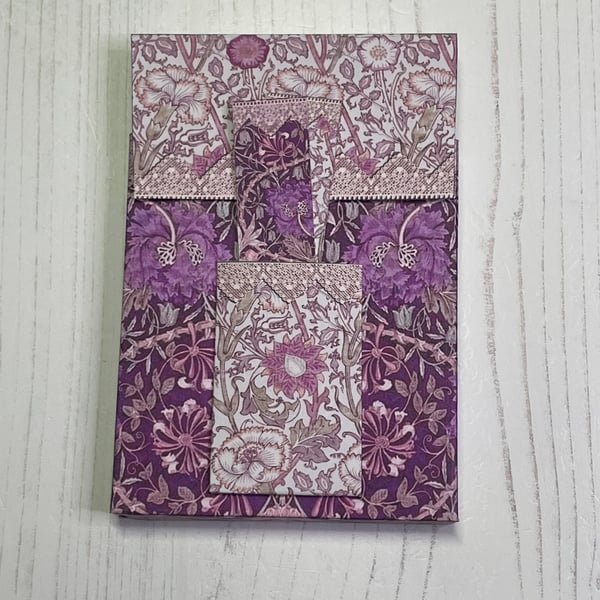 Stationery - Notebooks Set -William Morris print - by Carolee Crafts PB13 - 0001