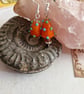 Speckled Orange Toadstools Earrings