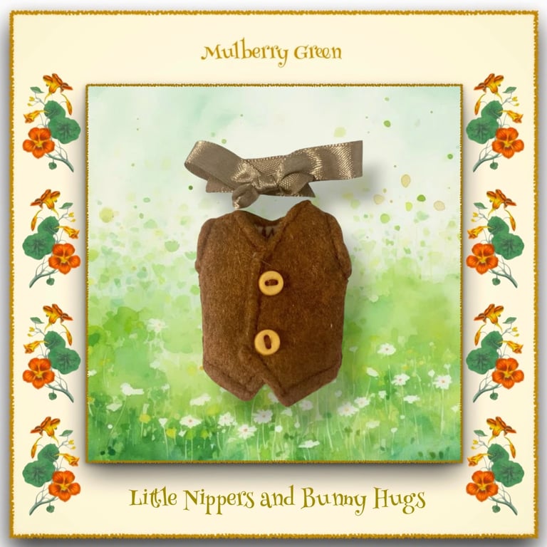 Little Nippers and Bunny Hugs Cotton Lined Waistcoat and Bow Tie