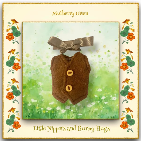 Little Nippers and Bunny Hugs Cotton Lined Waistcoat and Bow Tie