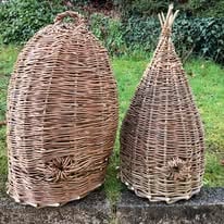 Rustic Alveary bee-hive woven willow hazel (pre Anglo Saxon style) made to order