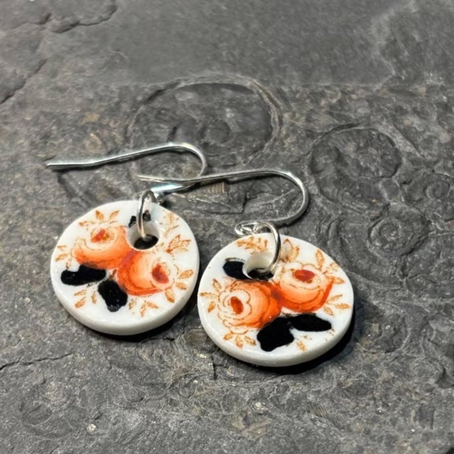 Handmade Drop Earrings, Unique, sustainable Jewellery Ceramic 
