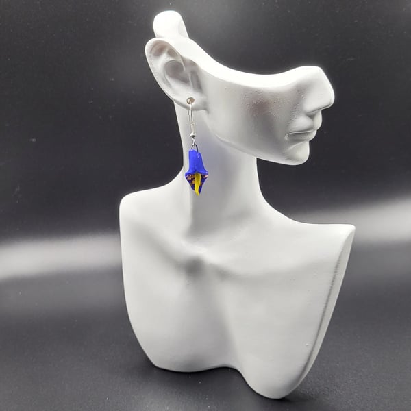 Polymer clay earrings - handmade Calla lily jewellery
