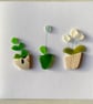 Cornwall sea glass plant pot design greeting card 