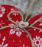 Set of 3 Christmas Lavender Filled Heart Decorations - Image 3
