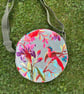 Velvet bird bag - Upcycled cushion cover - Image 4