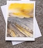Evening Light. Blank Card. Handpainted Countryside Origial Painting - Image 3