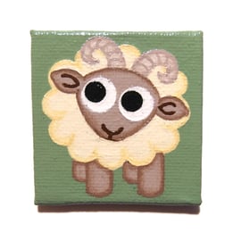 Ram Fridge Magnet - cute original handpainted sheep magnet