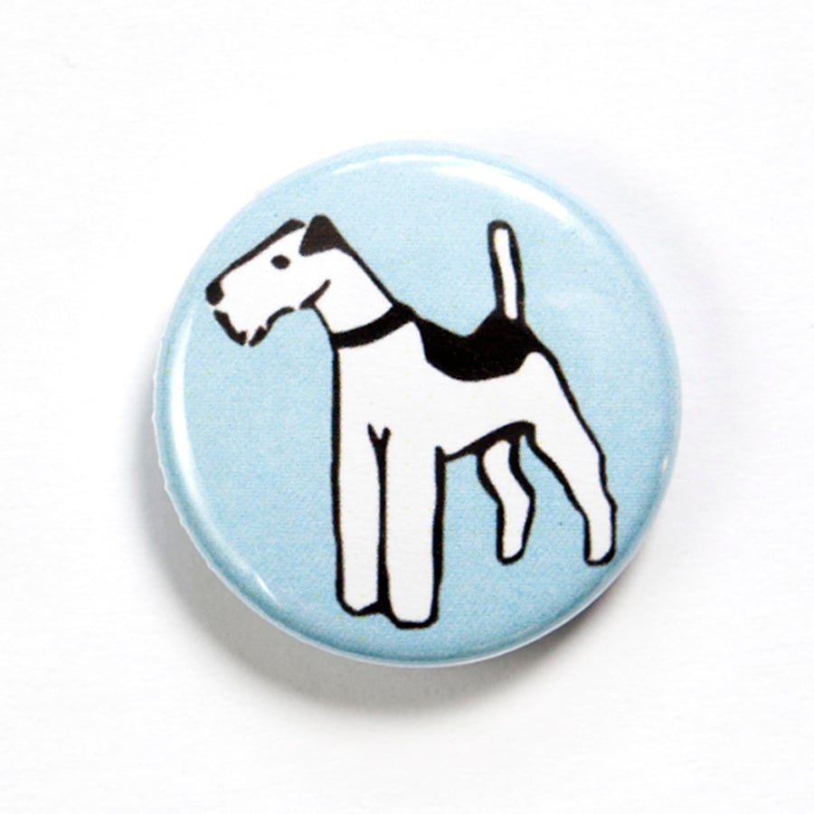 Fox Terrier Dog Badge