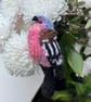 Chaffinch bird hand knit tree decoration 