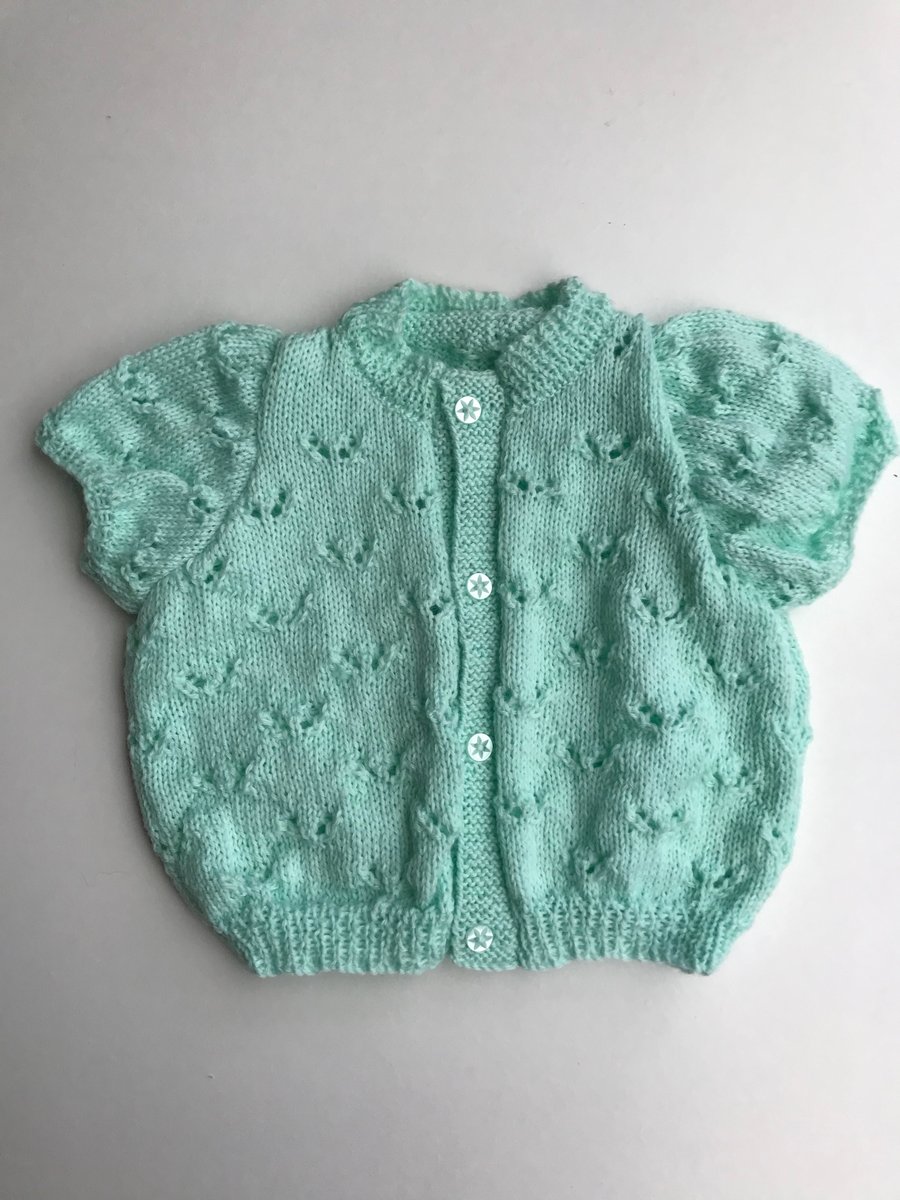 Short sleeved patterned cardigan