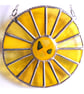 Sun Yellow Suncatcher Stained Glass Handmade Colour Wheel 005 - Image 4