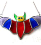 Bat Suncatcher Stained Glass Halloween decoration Handmade Rainbow - Image 2