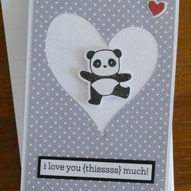 Seconds Sunday - Panda Card - Love You This Much