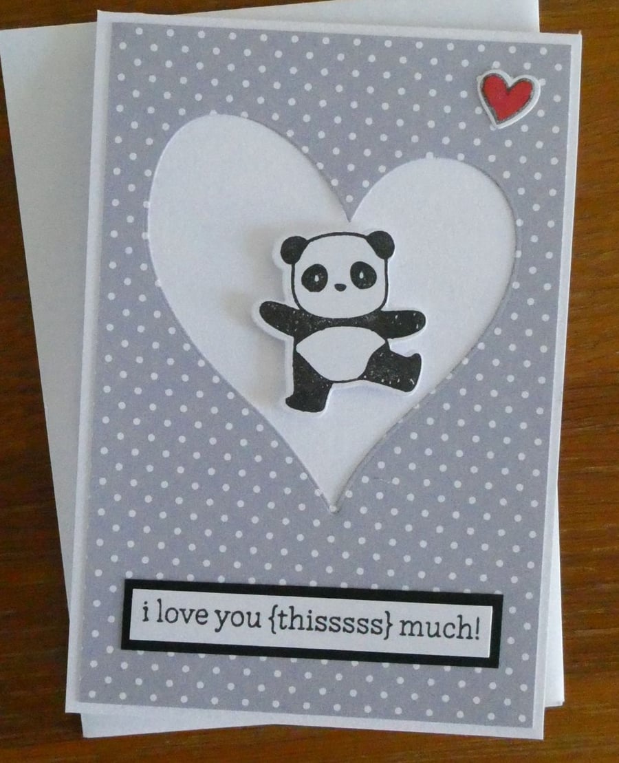 Seconds Sunday - Panda Card - Love You This Much