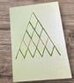 Christmas card of a shiny hand embroidered abstract tree. Unique luxury quirky - Image 2
