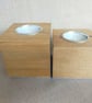 Set of 2 Wooden Tealight Holders - Upcycled Smooth Reclaimed Pallet Blocks - Image 8