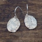 Textured silver earrings