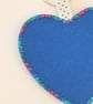 Cherries theme heart shaped Keyring with star sequin detail - Image 7