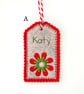 Folk Art Personalised Felt Gift Tags Labels - Image 2