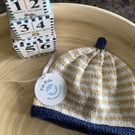 Hand Knitted Baby Hat Beanie Style 0-6 Months 